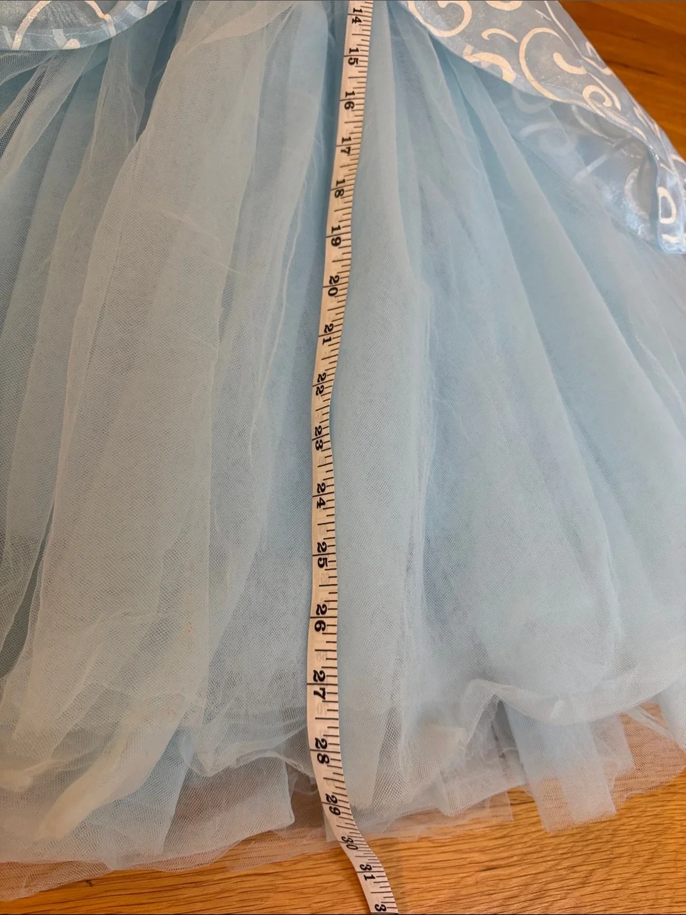 Light Blue Girls' Princess Tulle Costume Dress, 3-5y